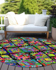 LOOMLAN Rugs Caeluma Black Washable Indoor-Outdoor Rug
