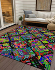 LOOMLAN Rugs Caeluma Black Washable Indoor-Outdoor Rug