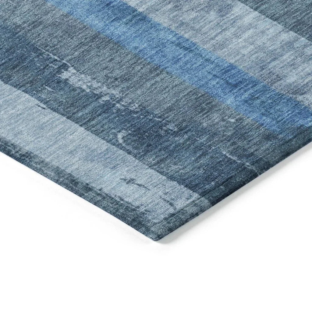 LOOMLAN Rugs Caelyn Blue Washable Indoor-Outdoor Rug
