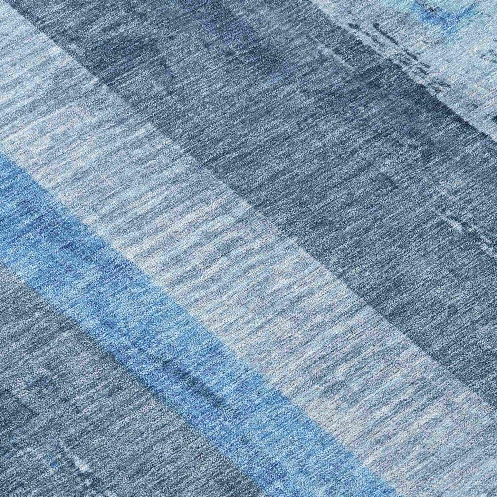 LOOMLAN Rugs Caelyn Blue Washable Indoor-Outdoor Rug