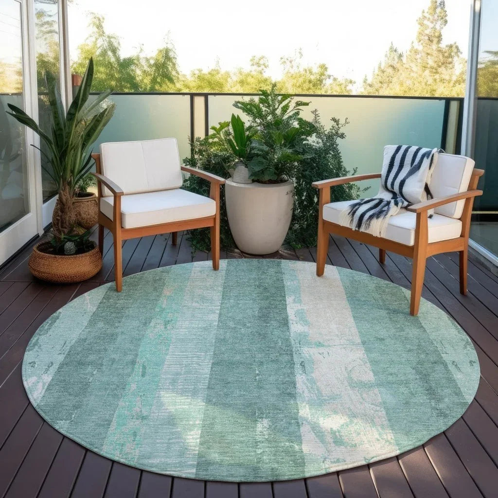 LOOMLAN Rugs Caelyn Seafoam Washable Indoor-Outdoor Rug