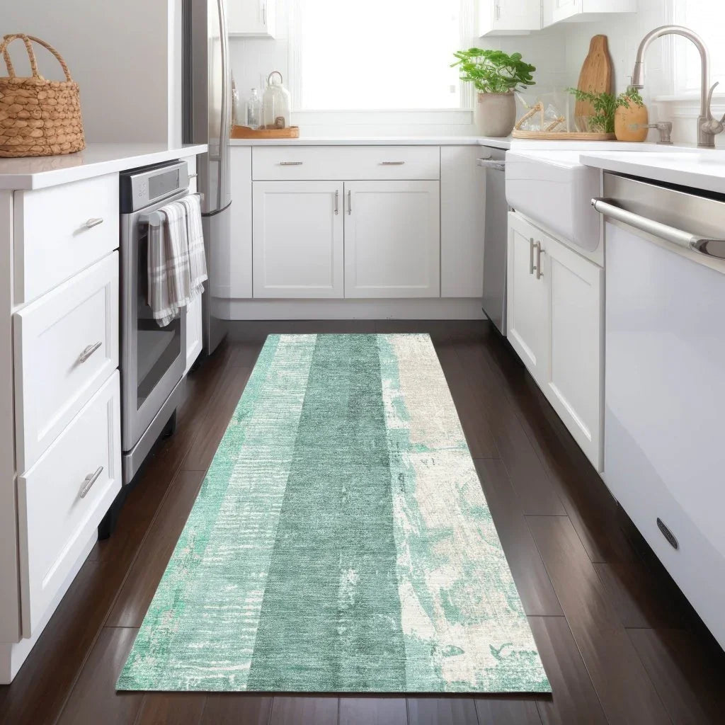 LOOMLAN Rugs Caelyn Seafoam Washable Indoor-Outdoor Rug