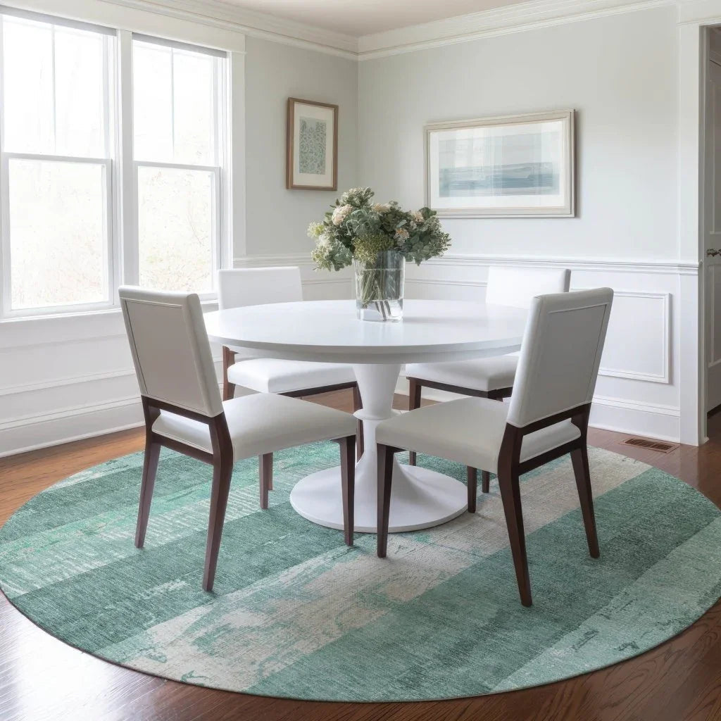 LOOMLAN Rugs Caelyn Seafoam Washable Indoor-Outdoor Rug