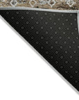 LOOMLAN Rugs Calandria Brown Washable Indoor-Outdoor Rug