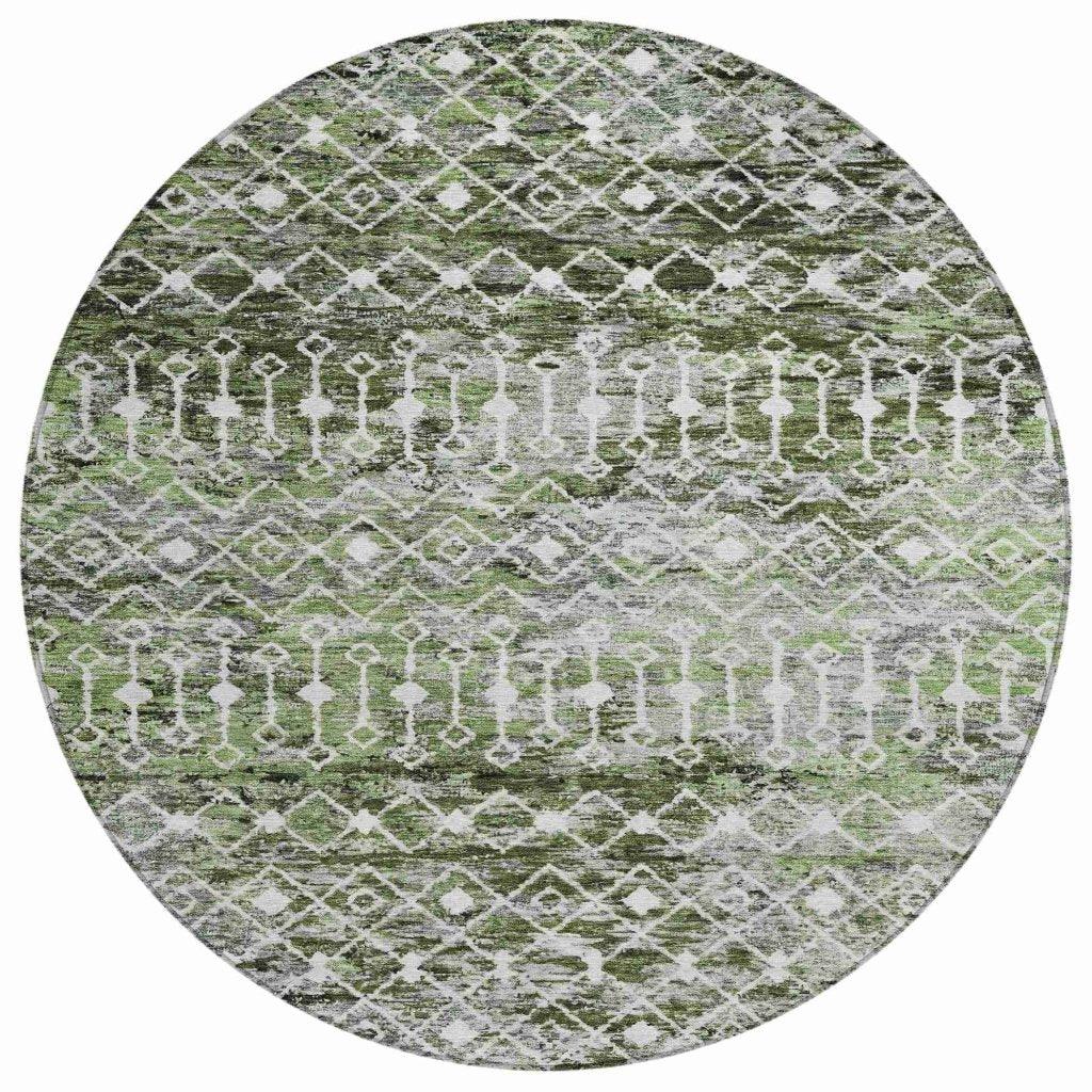 LOOMLAN Rugs Calandria Green Washable Indoor-Outdoor Rug