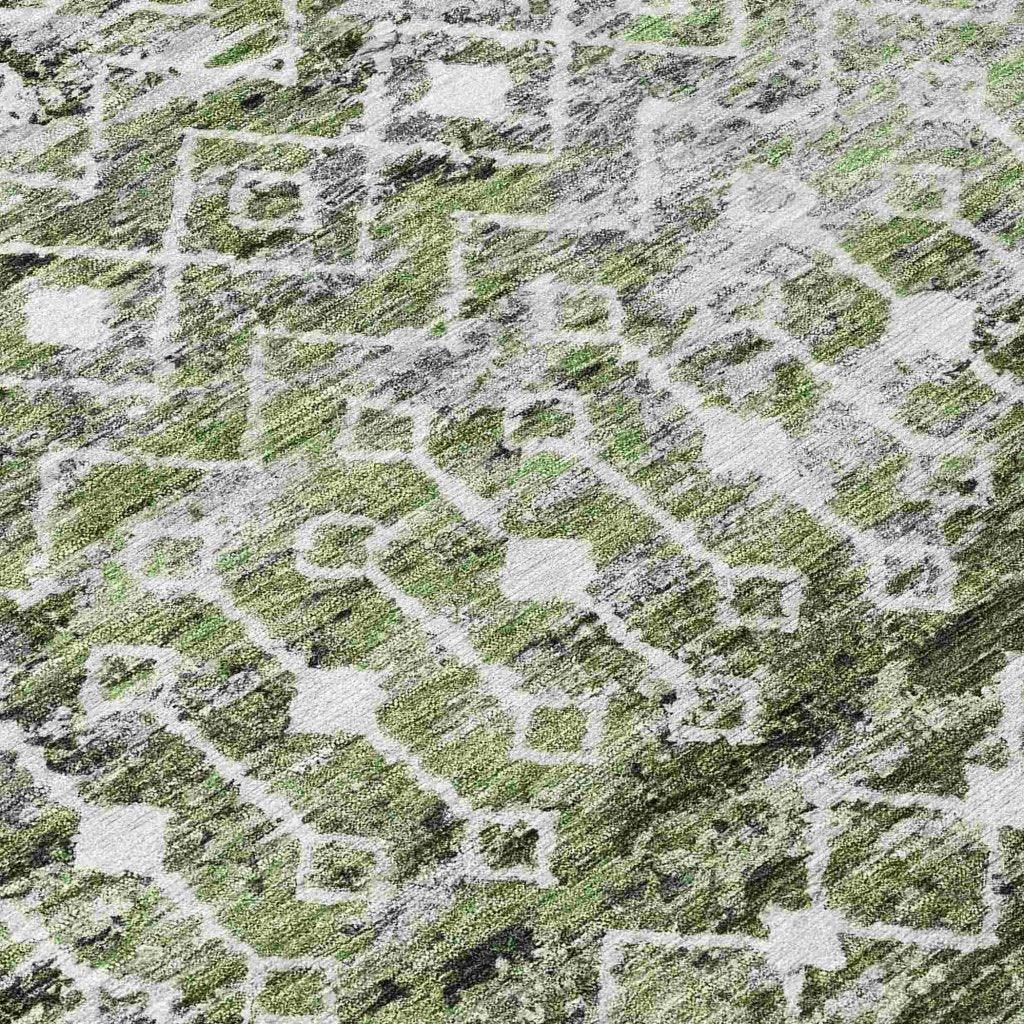 LOOMLAN Rugs Calandria Green Washable Indoor-Outdoor Rug