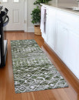 LOOMLAN Rugs Calandria Green Washable Indoor-Outdoor Rug