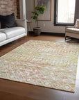 LOOMLAN Rugs Calandria Orange Washable Indoor-Outdoor Rug