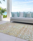 LOOMLAN Rugs Calandria Orange Washable Indoor-Outdoor Rug