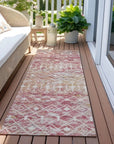 LOOMLAN Rugs Calandria Pink Washable Indoor-Outdoor Rug