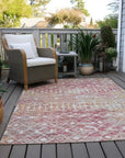 LOOMLAN Rugs Calandria Pink Washable Indoor-Outdoor Rug