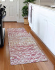 LOOMLAN Rugs Calandria Pink Washable Indoor-Outdoor Rug