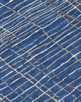 LOOMLAN Rugs Calista Blue Washable Indoor-Outdoor Rug