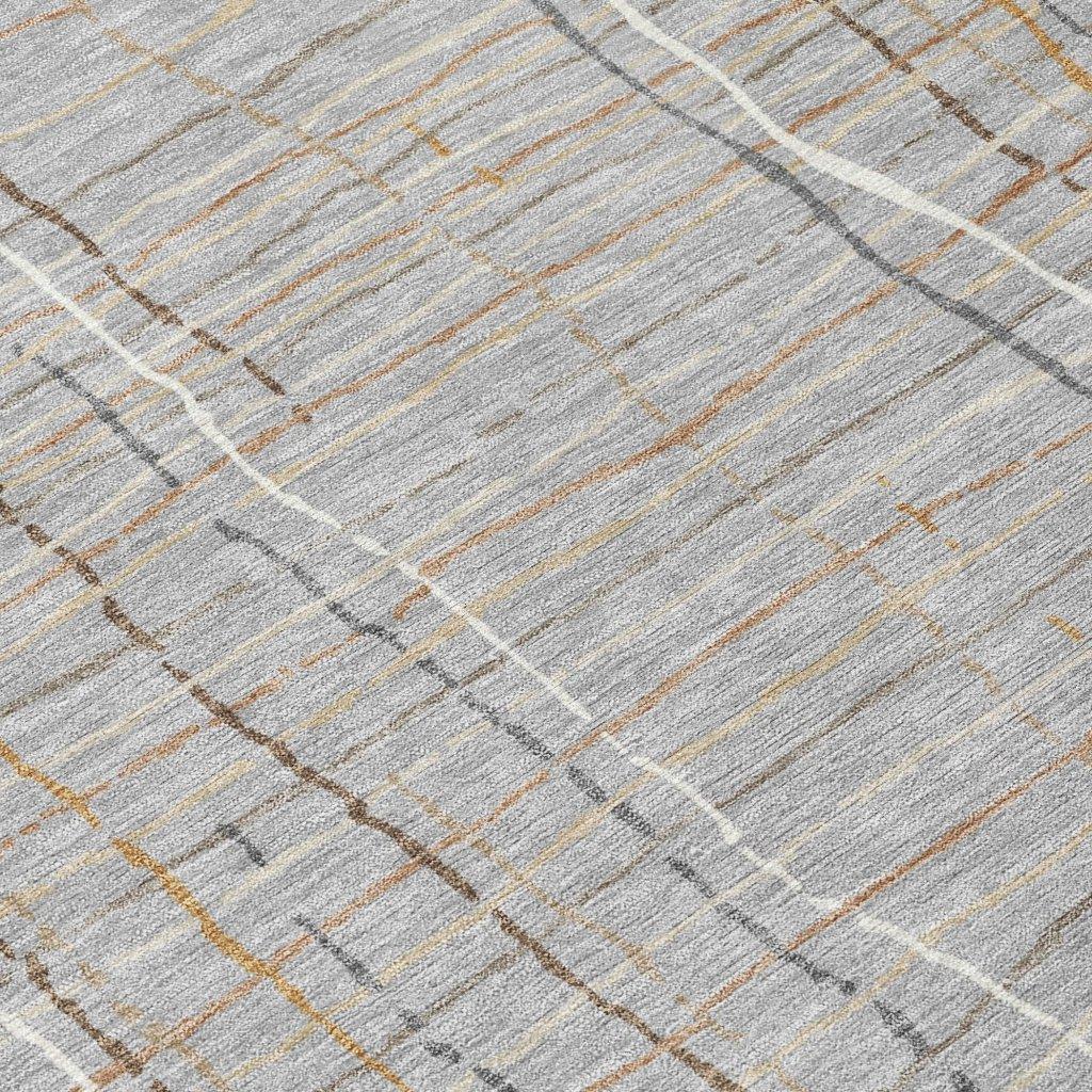 LOOMLAN Rugs Calista Gray Washable Indoor-Outdoor Rug