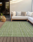 LOOMLAN Rugs Calista Green Washable Indoor-Outdoor Rug