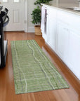 LOOMLAN Rugs Calista Green Washable Indoor-Outdoor Rug