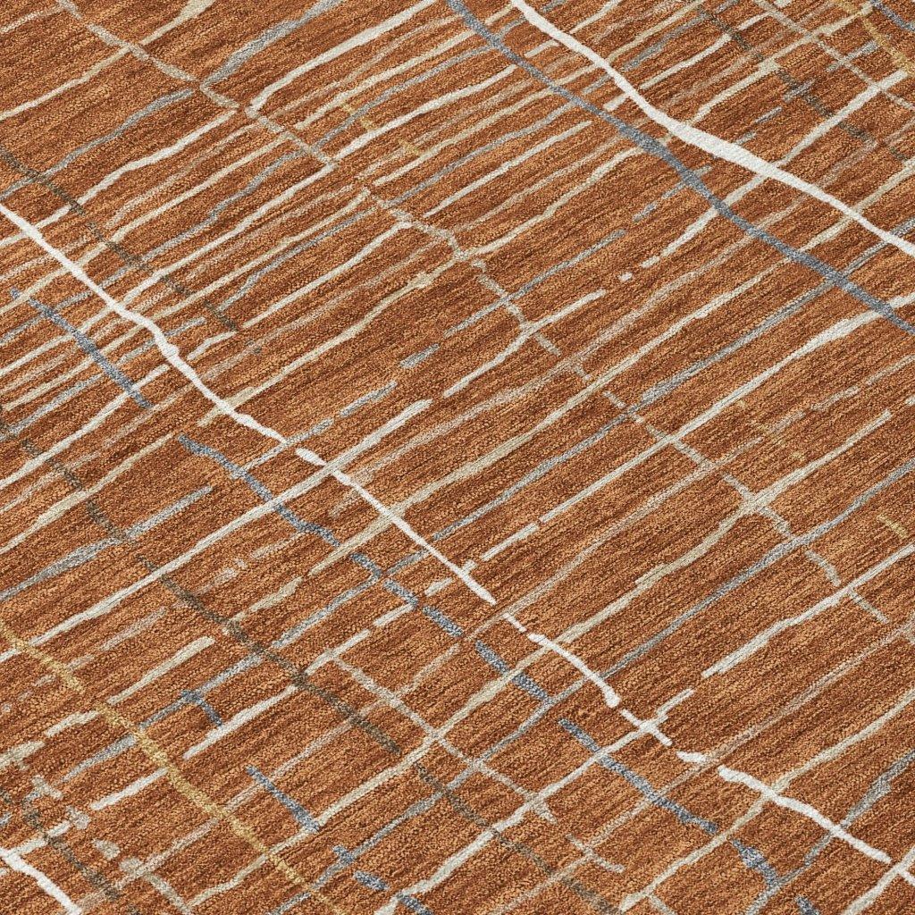 LOOMLAN Rugs Calista Orange Washable Indoor-Outdoor Rug