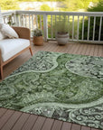 LOOMLAN Rugs Carmina Green Washable Indoor-Outdoor Rug