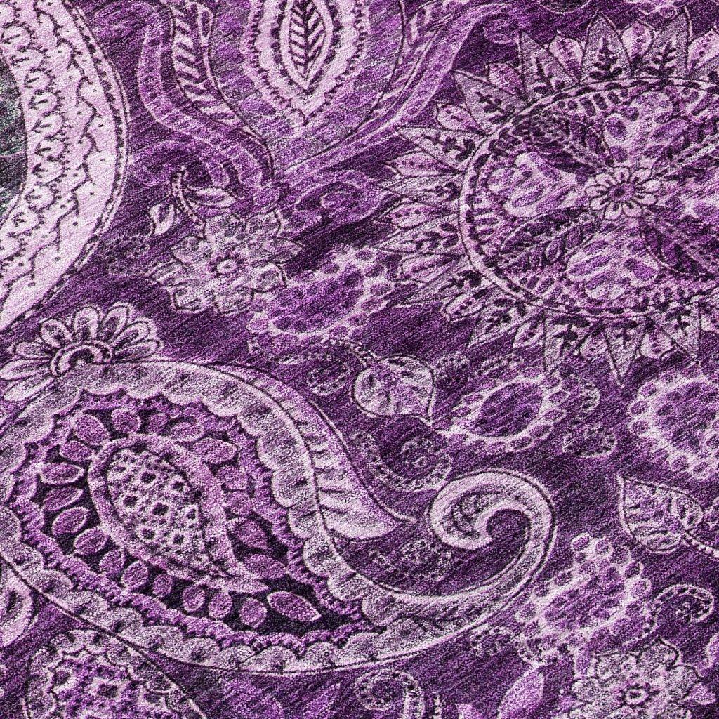 LOOMLAN Rugs Carmina Purple Washable Indoor-Outdoor Rug