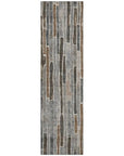 LOOMLAN Rugs Casava Gray Washable Indoor-Outdoor Rug