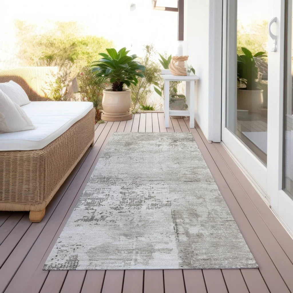 LOOMLAN Rugs Cassiva Brown Washable Indoor-Outdoor Rug