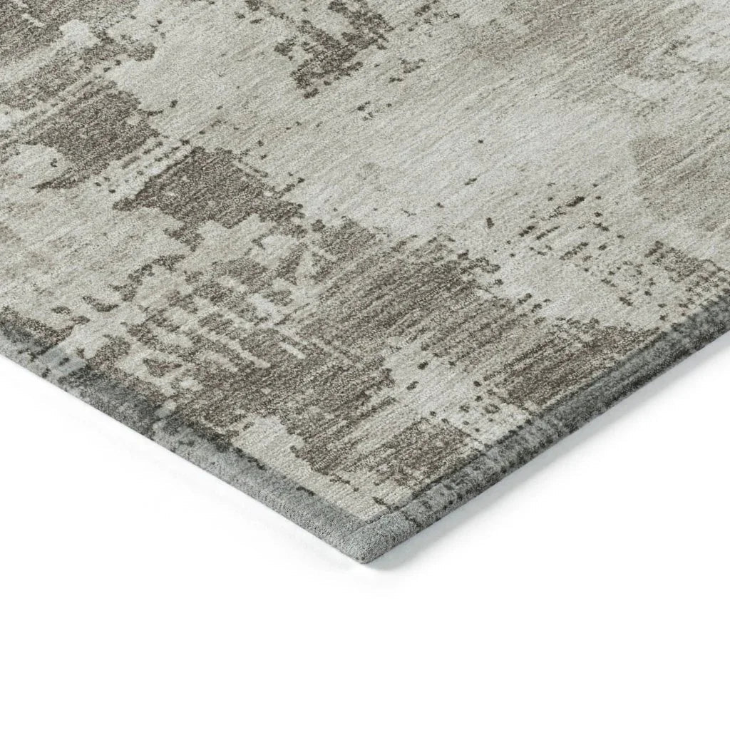 LOOMLAN Rugs Cassiva Brown Washable Indoor-Outdoor Rug