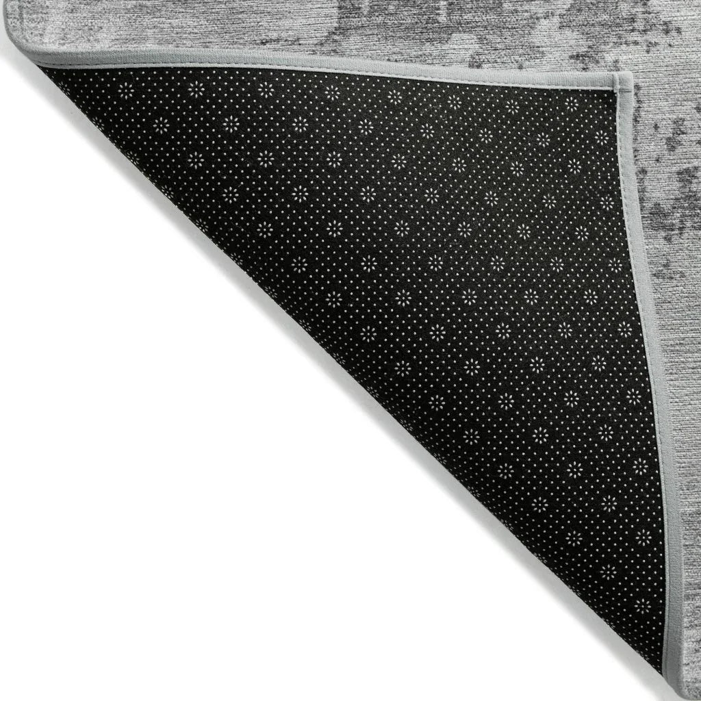 LOOMLAN Rugs Cassiva Gray Washable Indoor-Outdoor Rug