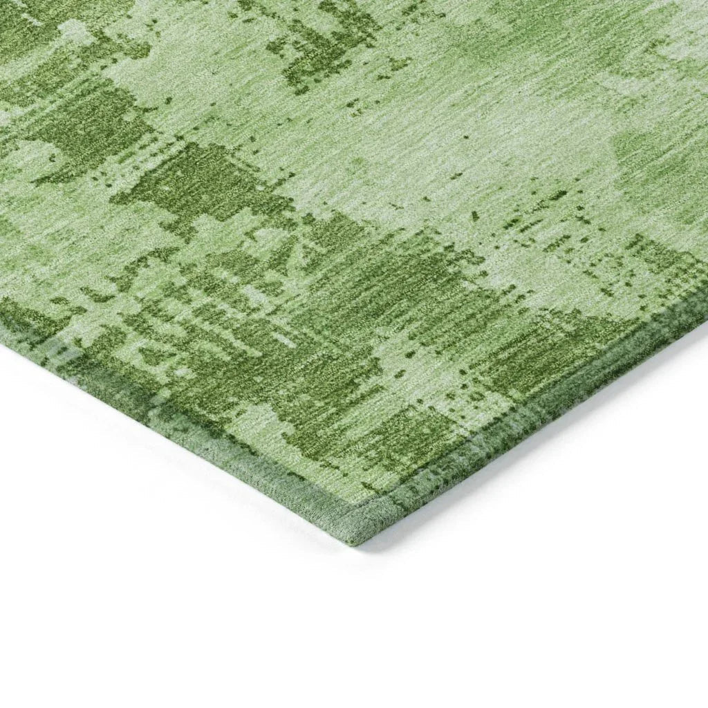 LOOMLAN Rugs Cassiva Green Washable Indoor-Outdoor Rug