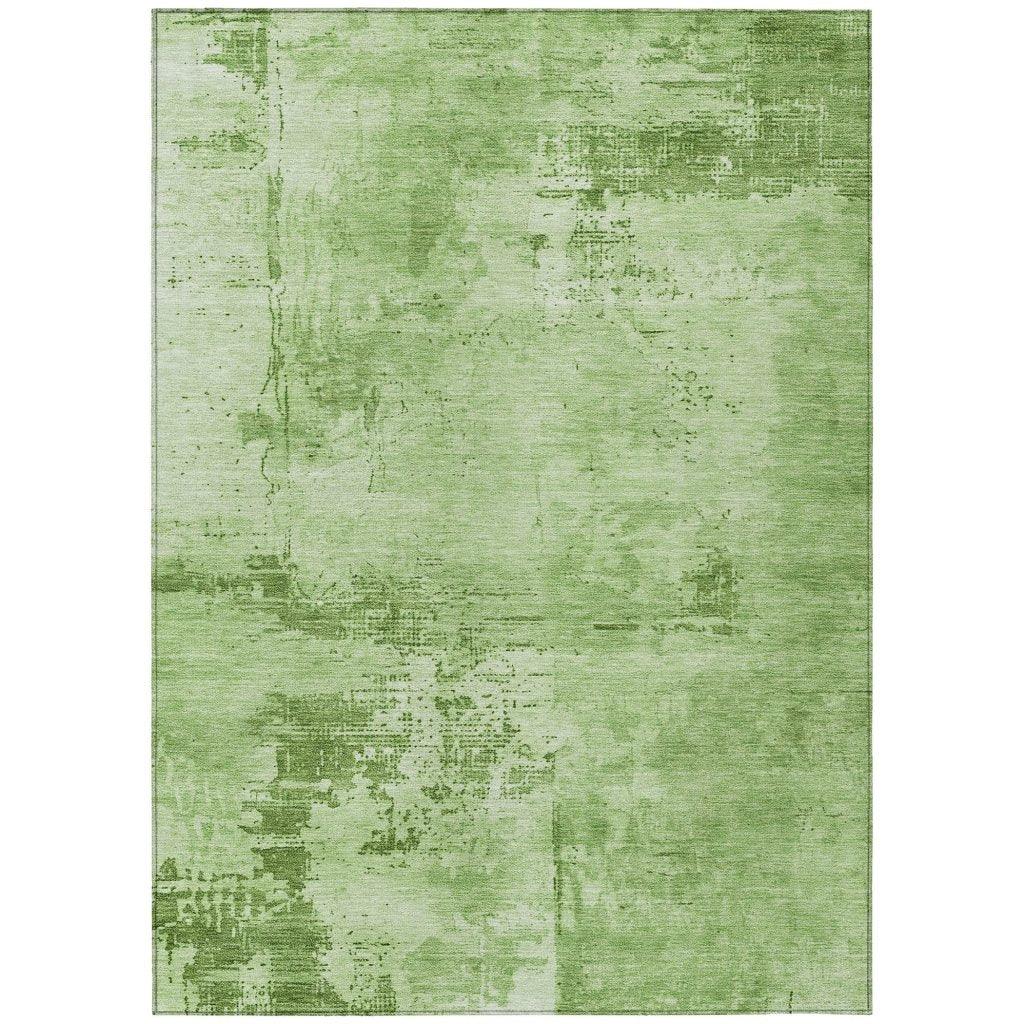 LOOMLAN Rugs Cassiva Green Washable Indoor-Outdoor Rug