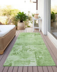 LOOMLAN Rugs Cassiva Green Washable Indoor-Outdoor Rug