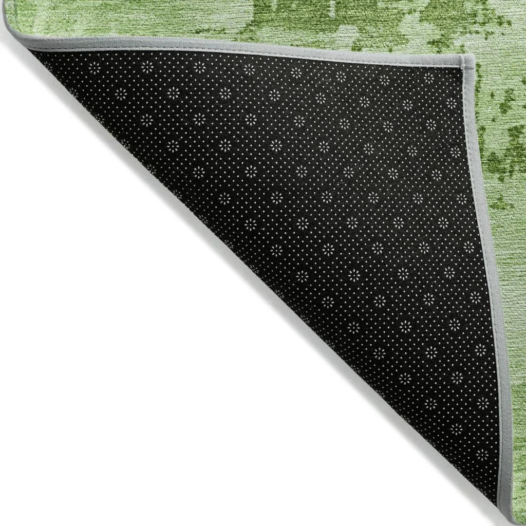 LOOMLAN Rugs Cassiva Green Washable Indoor-Outdoor Rug
