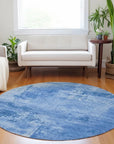 LOOMLAN Rugs Cassiva Navy Washable Indoor-Outdoor Rug