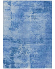 LOOMLAN Rugs Cassiva Navy Washable Indoor-Outdoor Rug