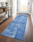 LOOMLAN Rugs Cassiva Navy Washable Indoor-Outdoor Rug