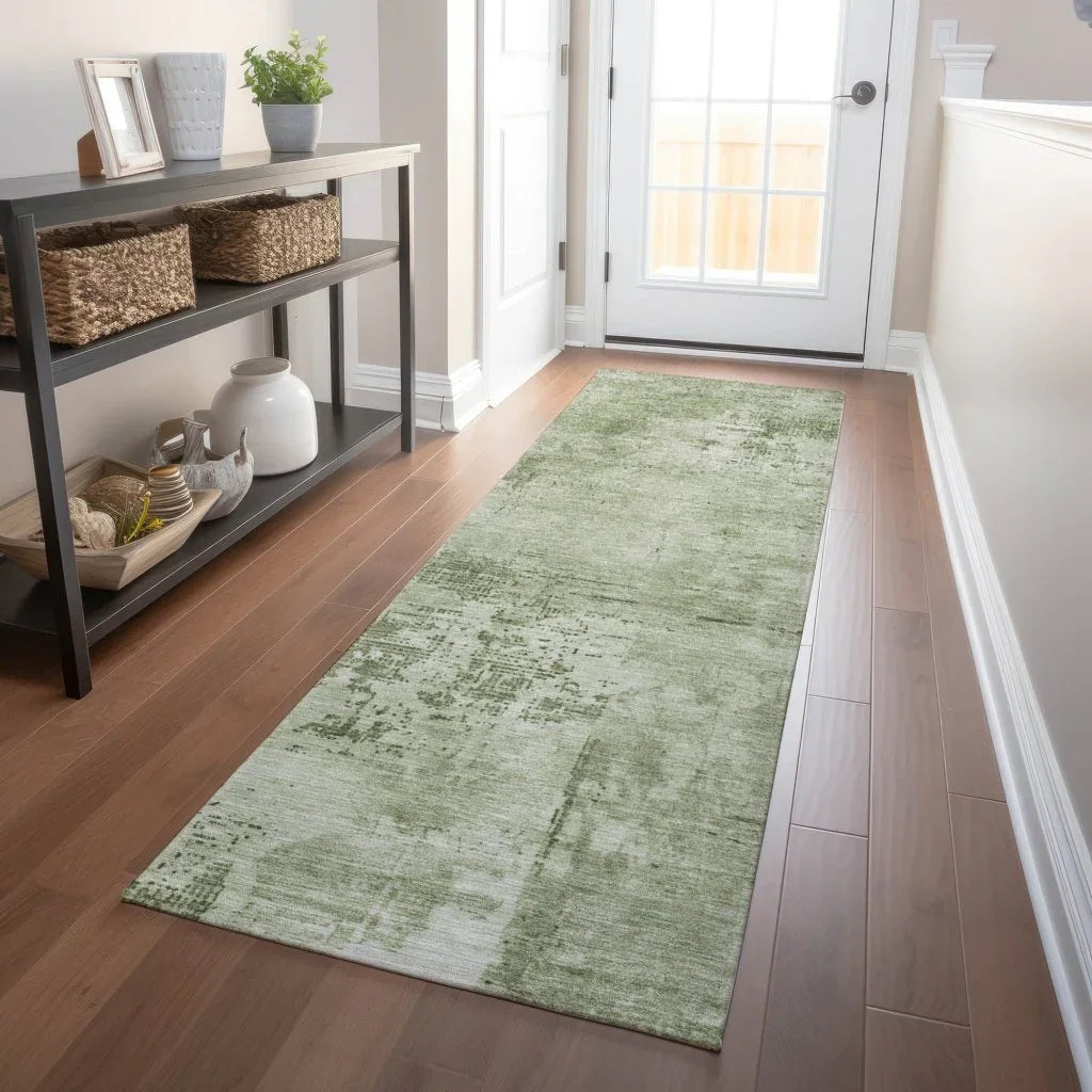 LOOMLAN Rugs Cassiva Olive Washable Indoor-Outdoor Rug