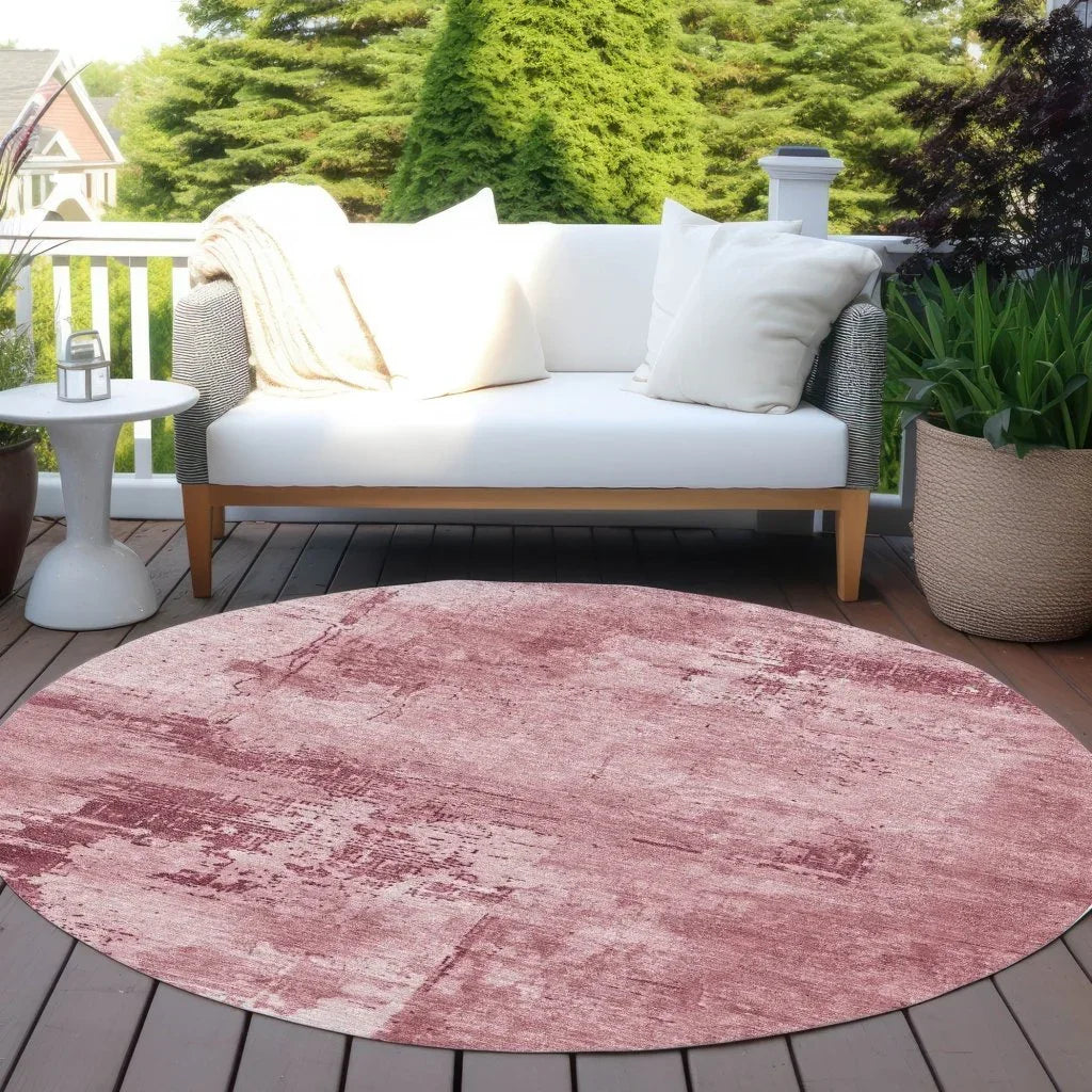 LOOMLAN Rugs Cassiva Pink Washable Indoor-Outdoor Rug