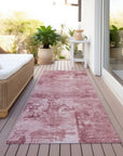 LOOMLAN Rugs Cassiva Pink Washable Indoor-Outdoor Rug