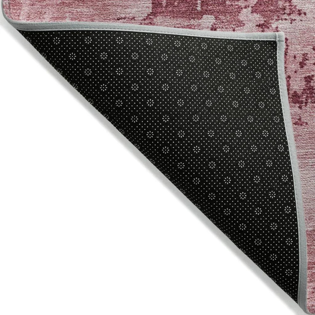 LOOMLAN Rugs Cassiva Pink Washable Indoor-Outdoor Rug