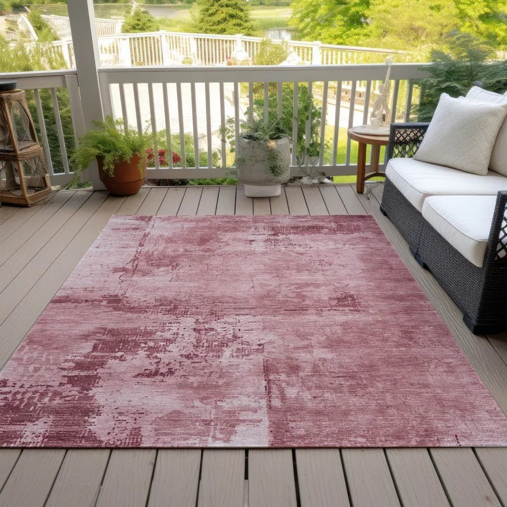 LOOMLAN Rugs Cassiva Pink Washable Indoor-Outdoor Rug