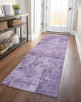 LOOMLAN Rugs Cassiva Purple Washable Indoor-Outdoor Rug