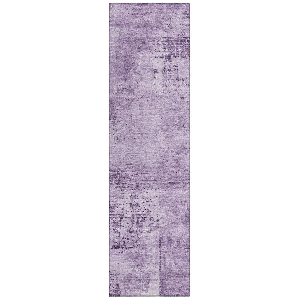 LOOMLAN Rugs Cassiva Purple Washable Indoor-Outdoor Rug