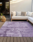 LOOMLAN Rugs Cassiva Purple Washable Indoor-Outdoor Rug