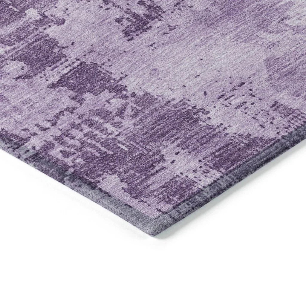 LOOMLAN Rugs Cassiva Purple Washable Indoor-Outdoor Rug