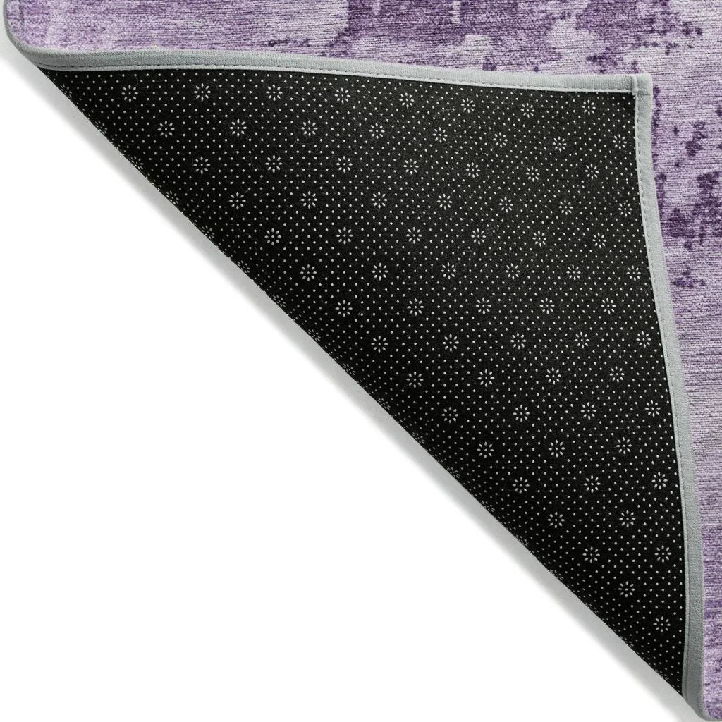 LOOMLAN Rugs Cassiva Purple Washable Indoor-Outdoor Rug