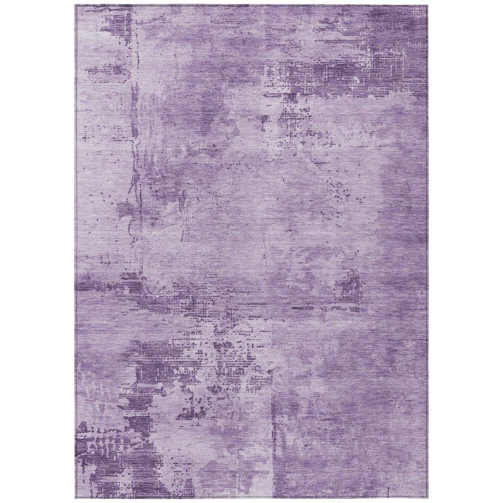 LOOMLAN Rugs Cassiva Purple Washable Indoor-Outdoor Rug