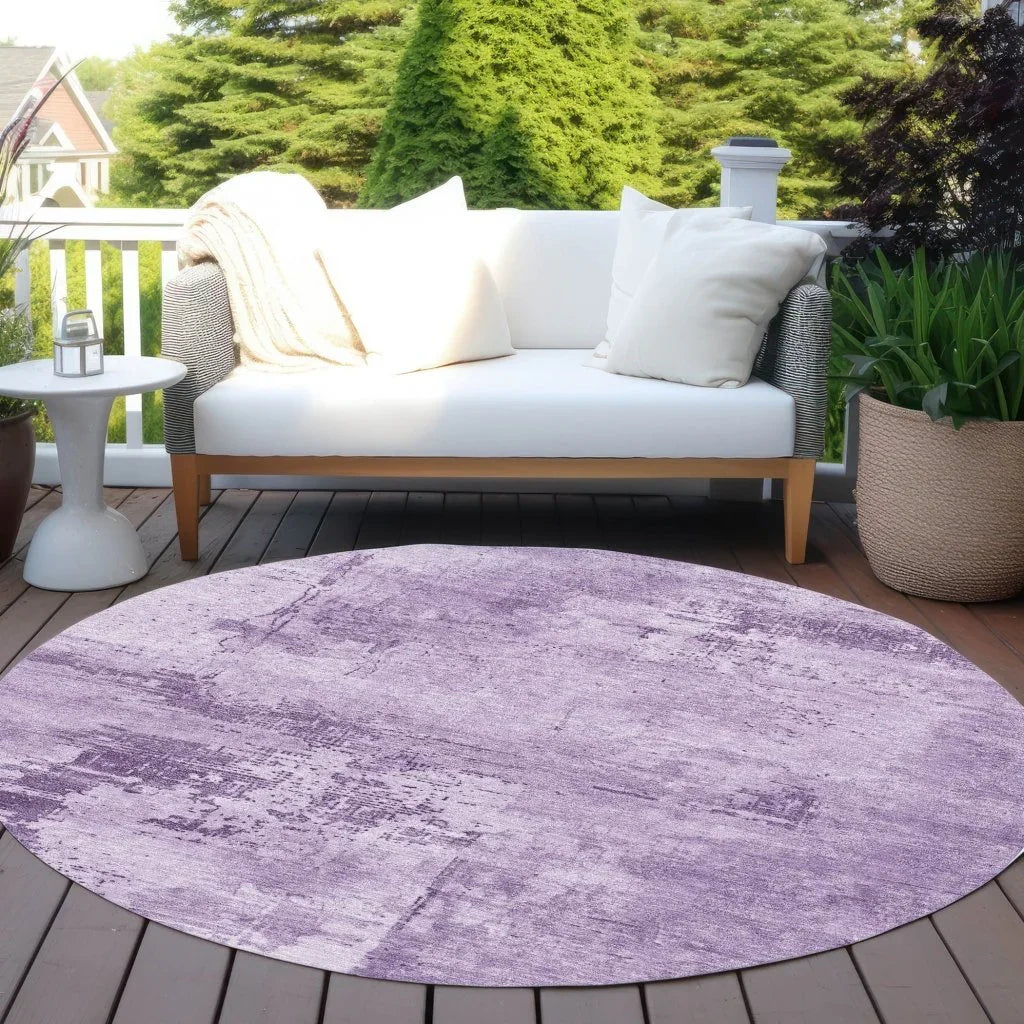 LOOMLAN Rugs Cassiva Purple Washable Indoor-Outdoor Rug