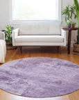 LOOMLAN Rugs Cassiva Purple Washable Indoor-Outdoor Rug