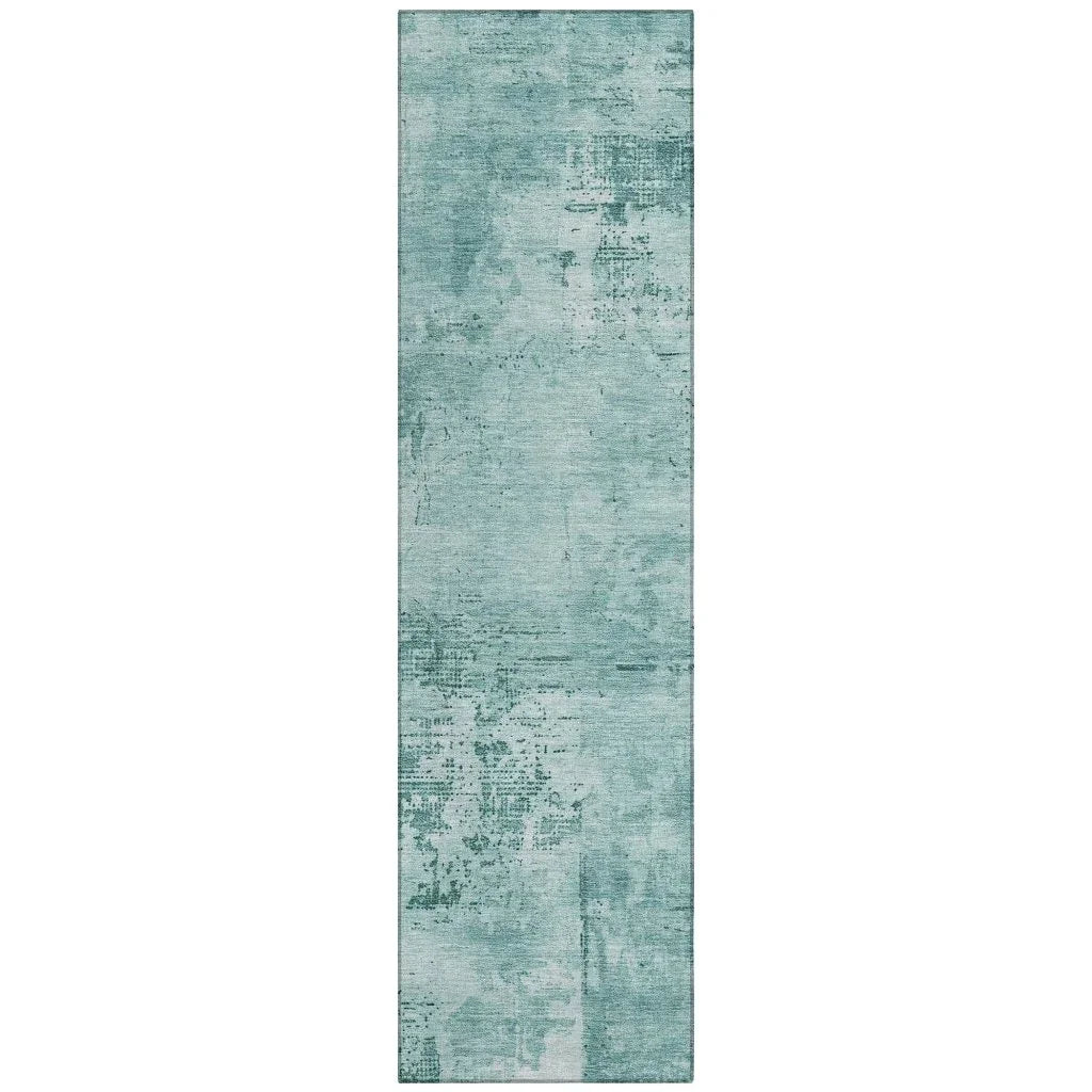 LOOMLAN Rugs Cassiva Teal Washable Indoor-Outdoor Rug