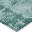 LOOMLAN Rugs Cassiva Teal Washable Indoor-Outdoor Rug