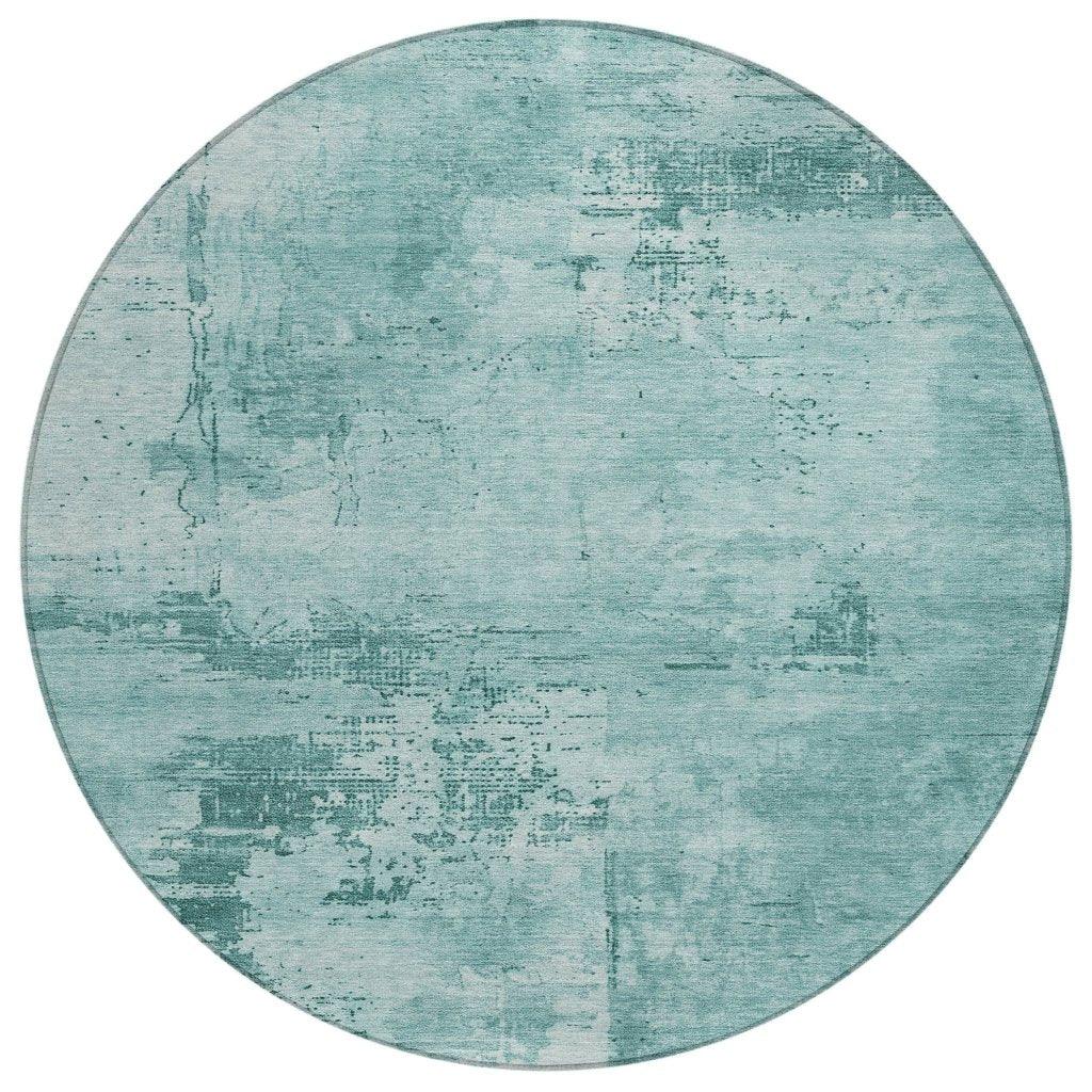 LOOMLAN Rugs Cassiva Teal Washable Indoor-Outdoor Rug